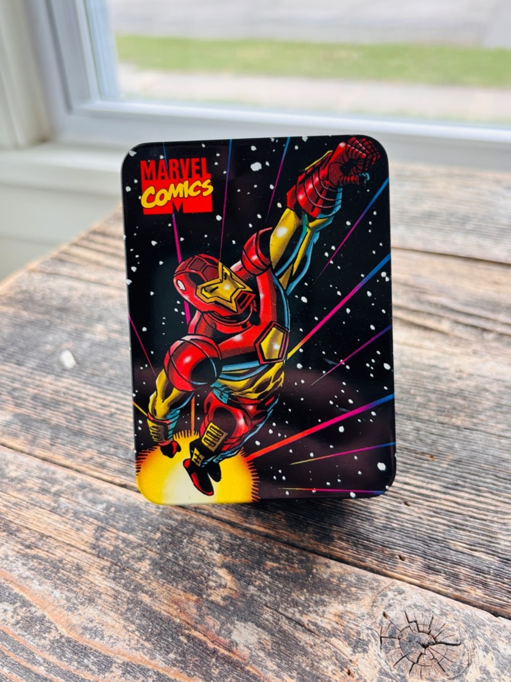 1994 Nabisco & Marvel Iron Man Trading Card Tin Box BOX ONLY NO CARDS